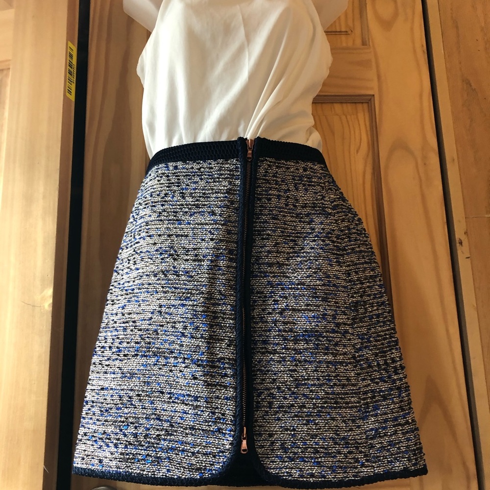 J.Crew Tweed Mini Skirt  Front Zip